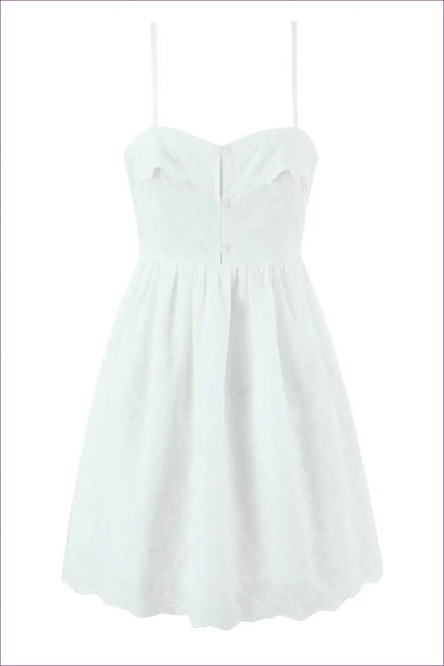 Embroidered A-Line Mini Dress