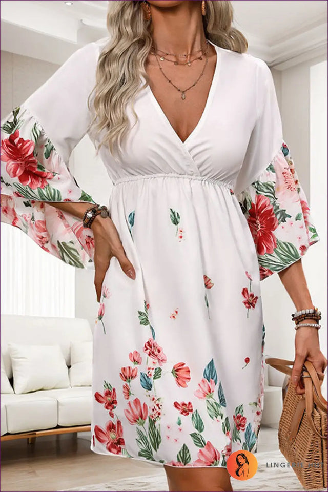 Floral A-Line Mini Dress - Effortless Romance