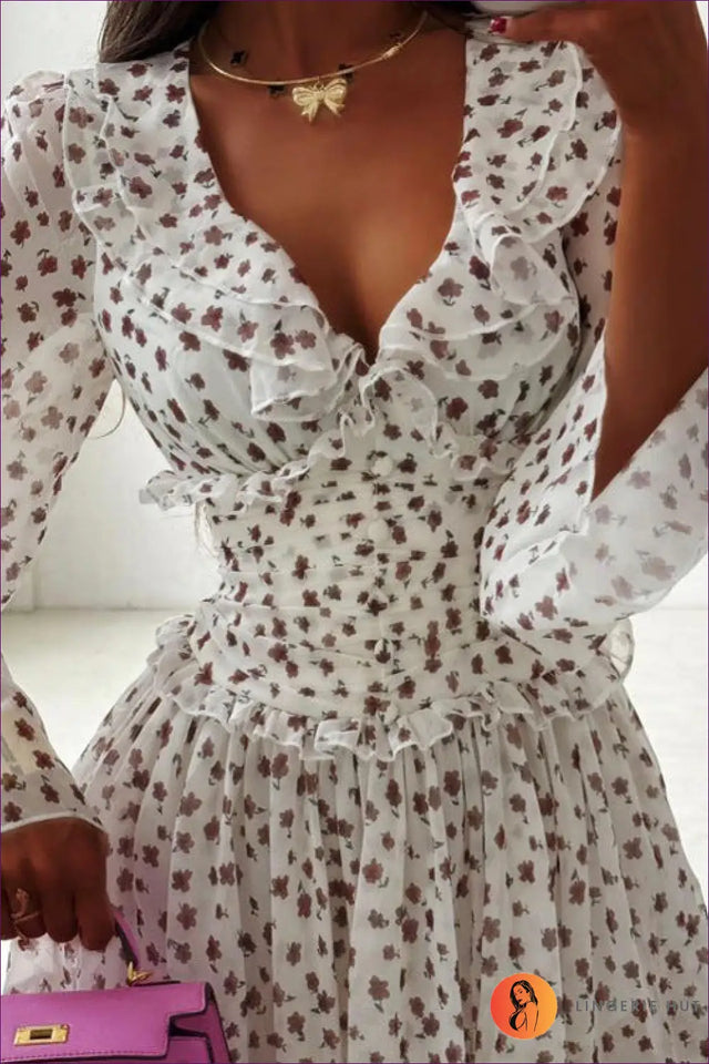 Floral Mini A-Line Dress - Effortless Romanticism