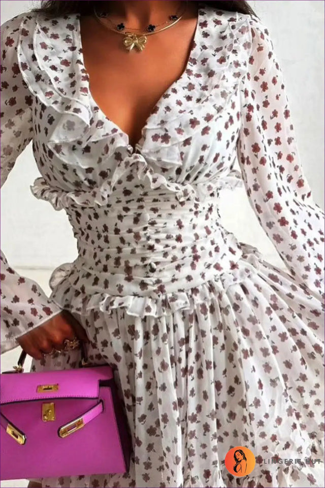 Floral Mini A-Line Dress - Effortless Romanticism
