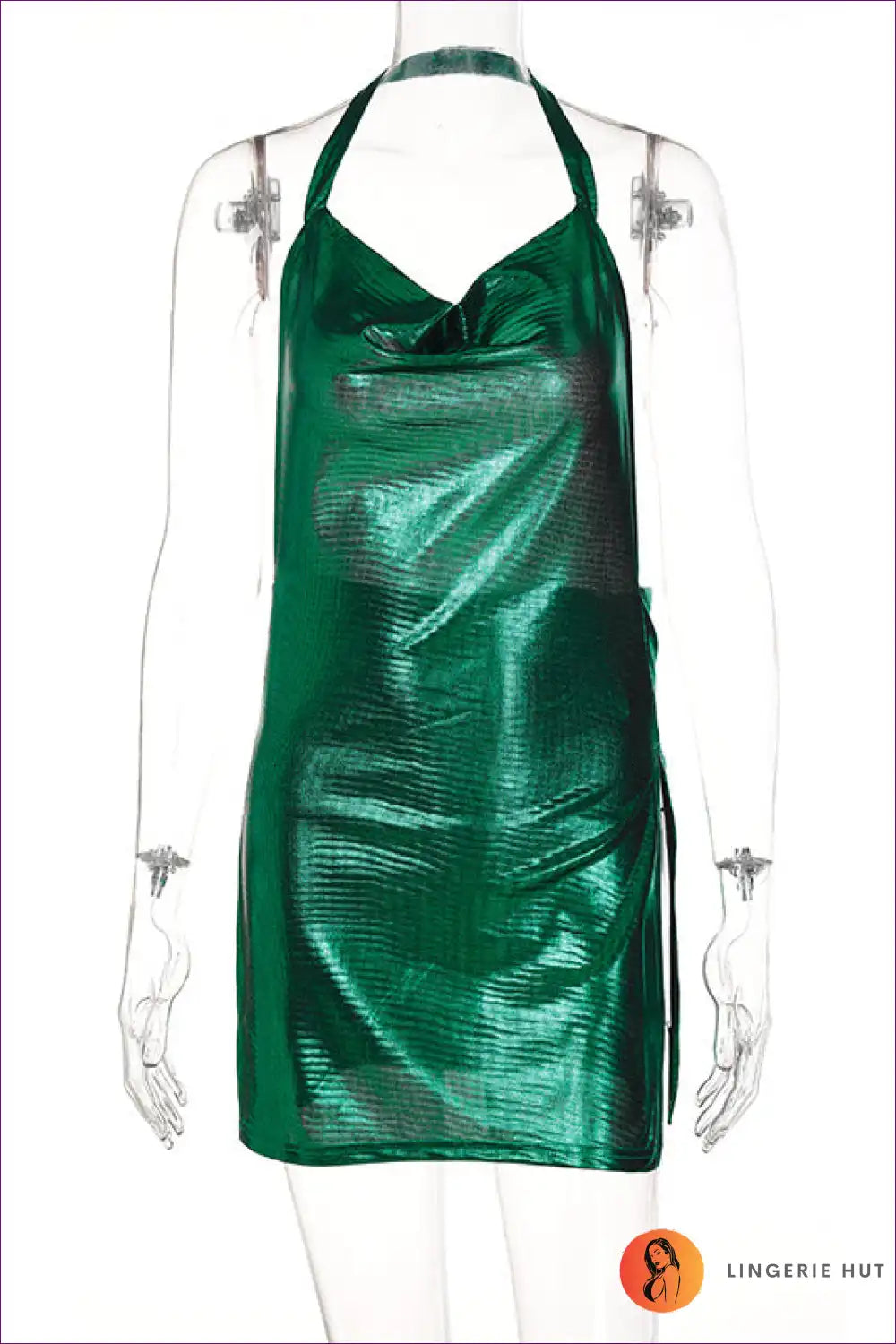 Mini Dress with Halter Neckline - Night out Allure for Backless, Bodycon, Clubwear, Dress, Evening Wear