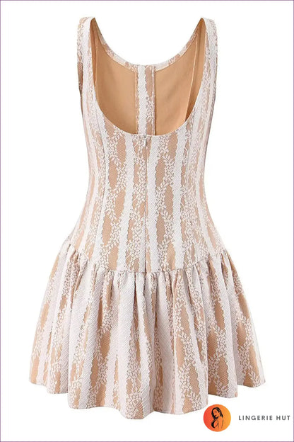 Mini Dress with Lace Bodice - Playful Sophistication - Dresses - Lingerie Hut - A-line • All Season • Casual • Date
