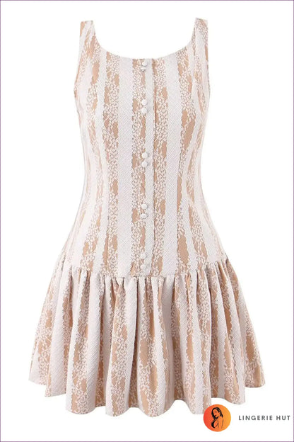 Mini Dress with Lace Bodice - Playful Sophistication - s / White - Dresses - Lingerie Hut - A-line • All Season
