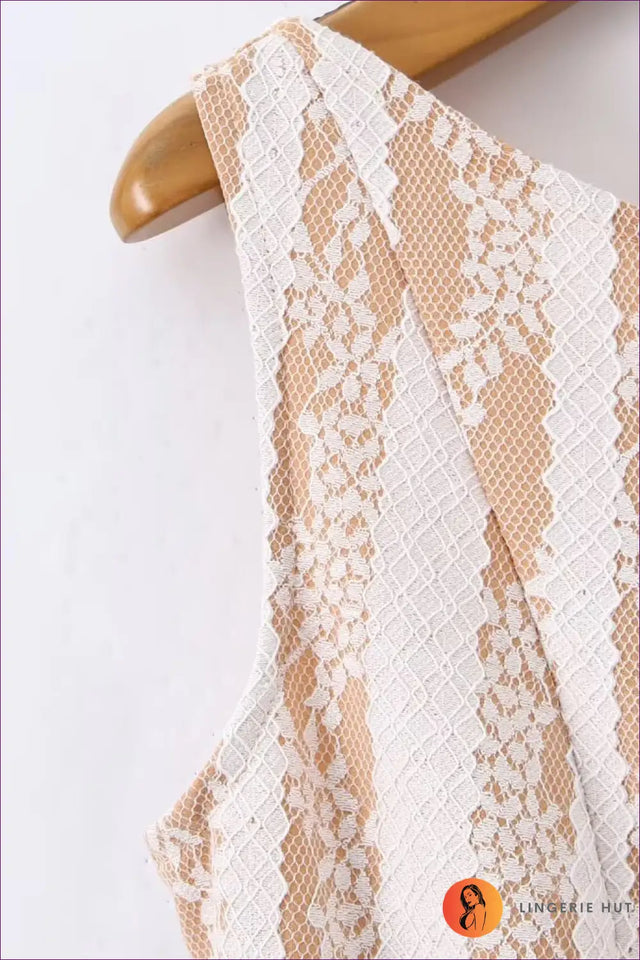 Mini Dress with Lace Bodice - Playful Sophistication