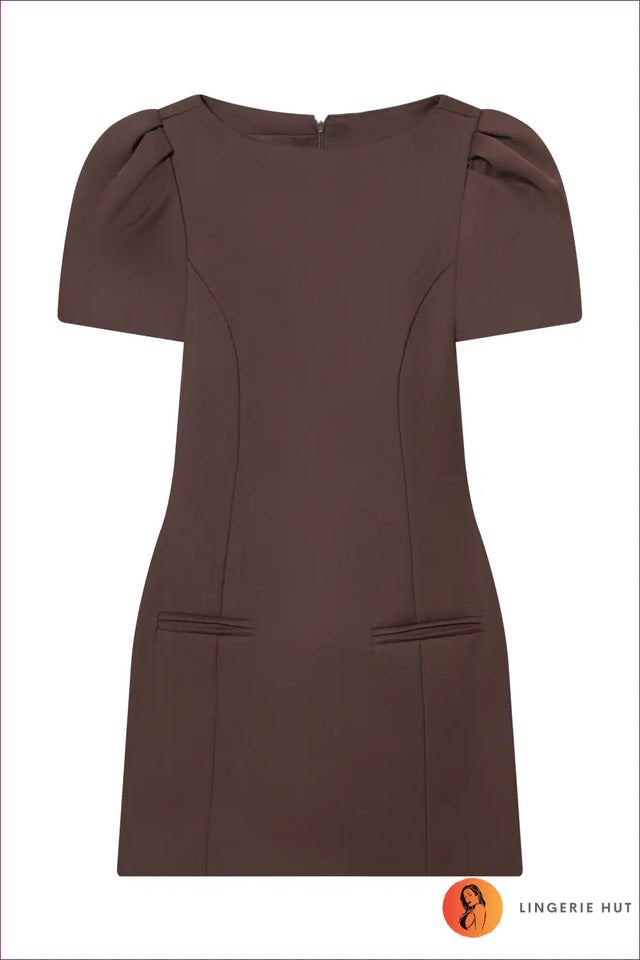 Mini Dress with Pleated Detail - Understated Glamour