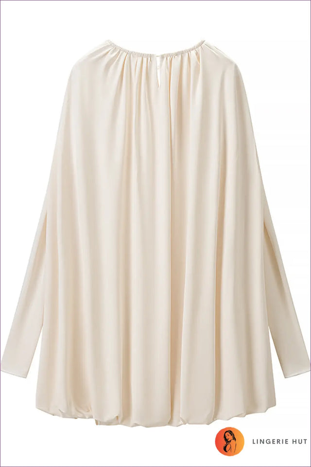 Pleated Mini Dress with Long Sleeves - Effortless Elegance