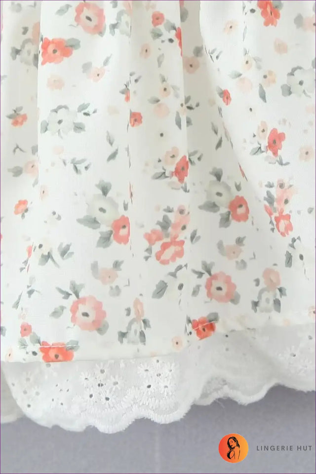 Floral Puff Sleeve Mini Dress - Sweet Vintage Romance