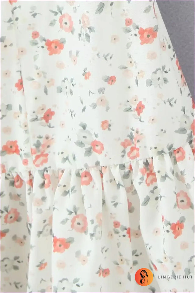 Floral Puff Sleeve Mini Dress - Sweet Vintage Romance
