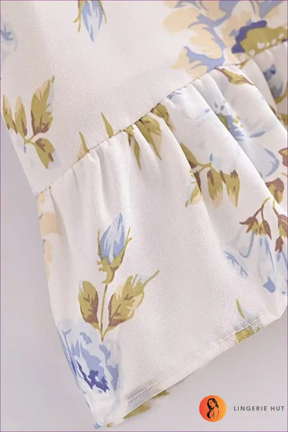 Mini Dress with Ruffle Hem - Weekend Wanderer for A-line, Boho, Casual, Cutout,