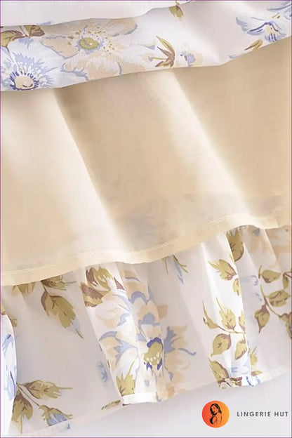 Mini Dress with Ruffle Hem - Weekend Wanderer for A-line, Boho, Casual, Cutout,