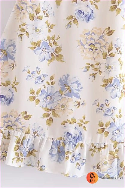 Mini Dress with Ruffle Hem - Weekend Wanderer for A-line, Boho, Casual, Cutout,