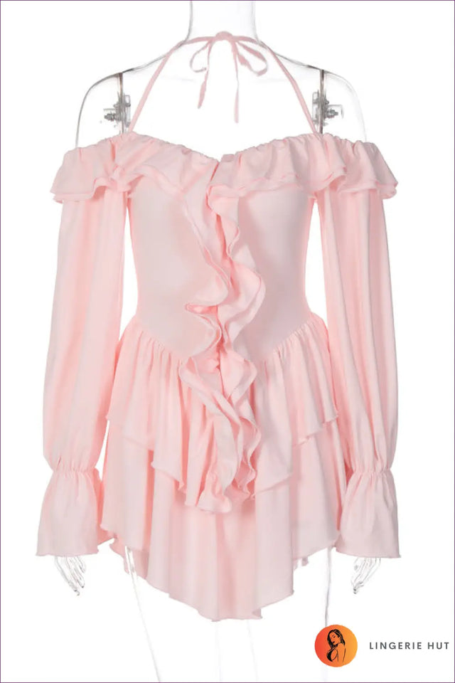 Mini Dress with Ruffle Tiers - Party Confidence