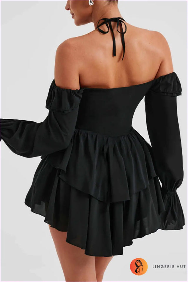 Mini Dress with Ruffle Tiers - Party Confidence
