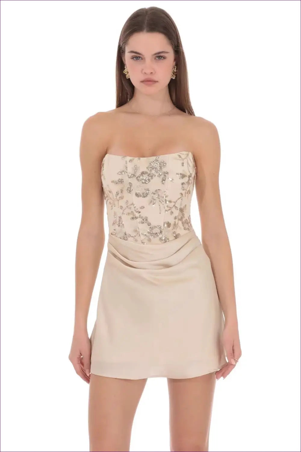 Mini Dress with Sequin Bodice - Night out Glamour - Dresses - Lingerie Hut - All Season • Bodycon • Clubwear