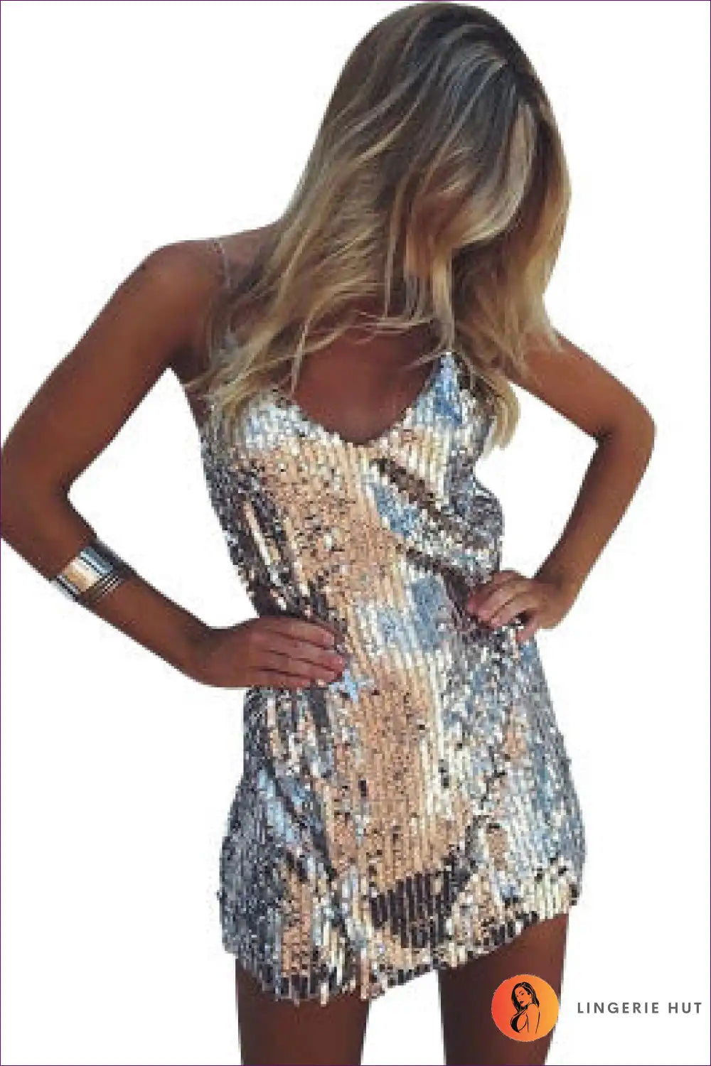 Mini Dress with Sequin Detailing - Celebration Ready for A-line, Clubwear, Cutout, Dress, Evening Wear