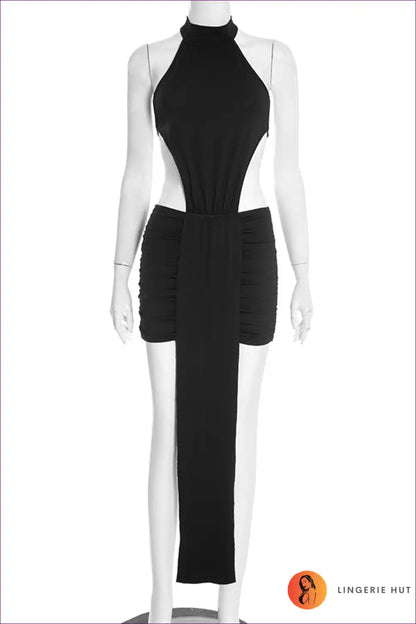 Mini Dress with Side Cut-outs - Confident Evenings for Backless, Bodycon, Cutout, Date Night,
