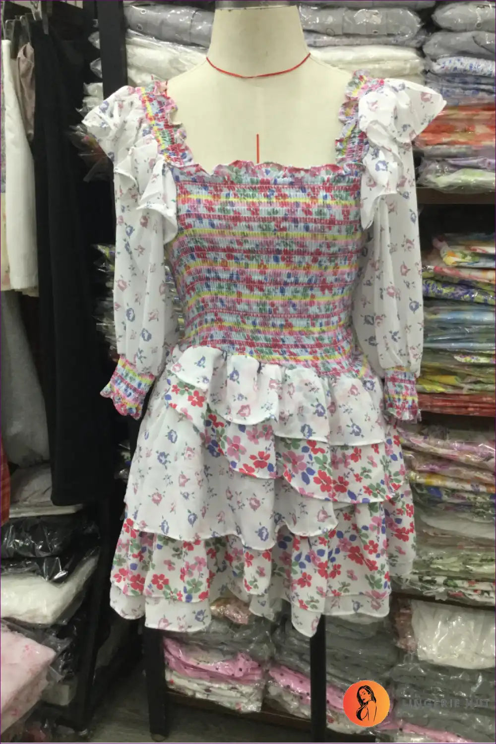 Mini Dress with Smocked Bodice - Festival Season for A-line, Boho, Casual, Dress, Everyday