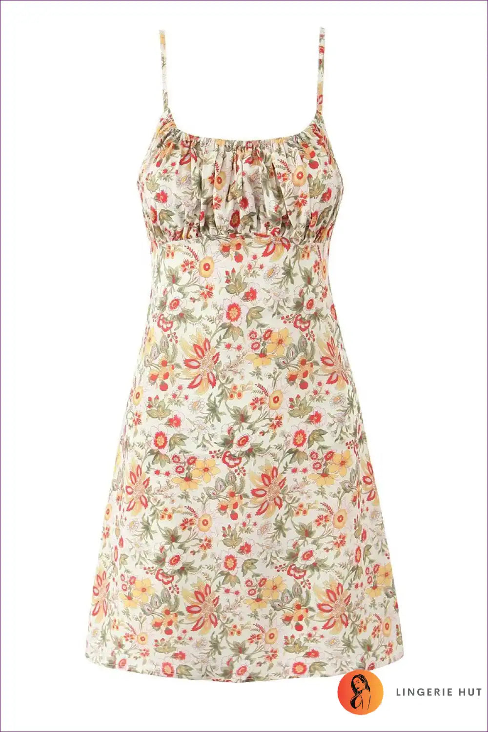 Mini Dress with Smocked Bodice - French Romance for Bodycon, Boho, Casual, Dress, Everyday