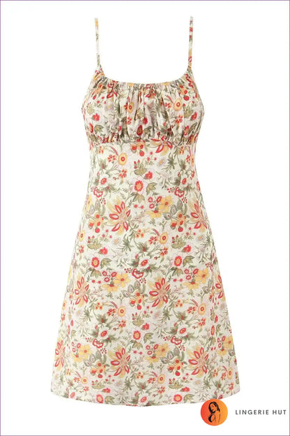 Mini Dress with Smocked Bodice - French Romance for Bodycon, Boho, Casual, Dress, Everyday