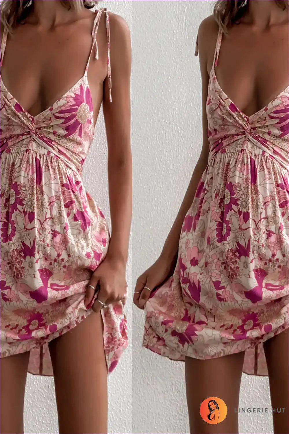 Mini Dress with Smocked Bodice - Playful Romance for Boho, Casual, Cotton, Dress, Everyday