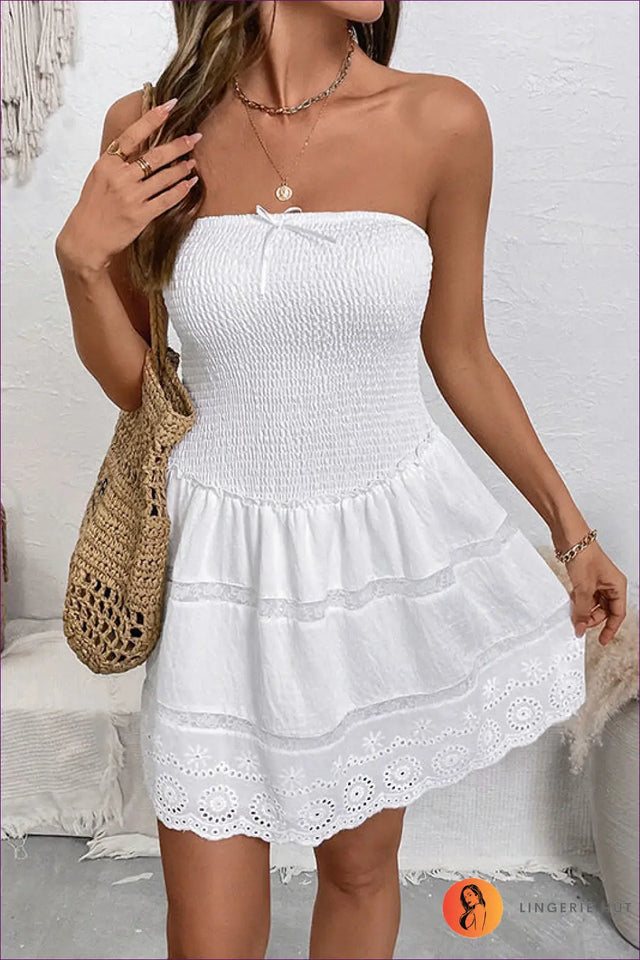 Mini Dress with Smocked Bodice - Summer Romance