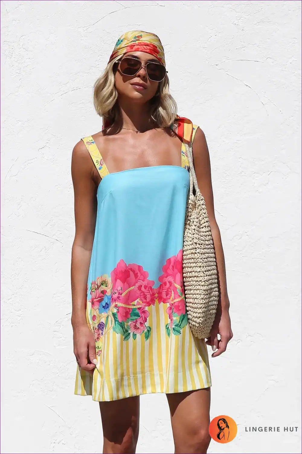 Mini Dress with Striped Details - Playful Summer for A-line, Boho, Casual, Dress, Everyday