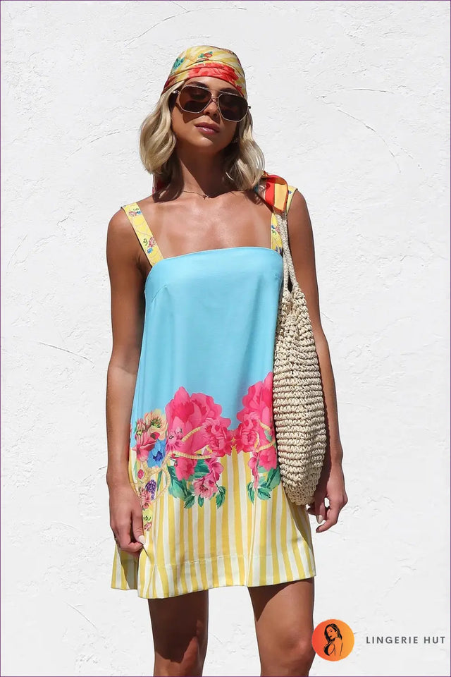 Striped A-Line Mini Dress - Summer Evenings Sorted