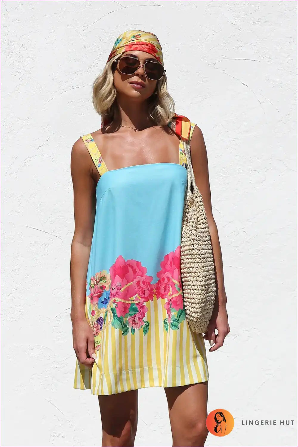 Mini Dress with Striped Details - Playful Summer for A-line, Boho, Casual, Dress, Everyday