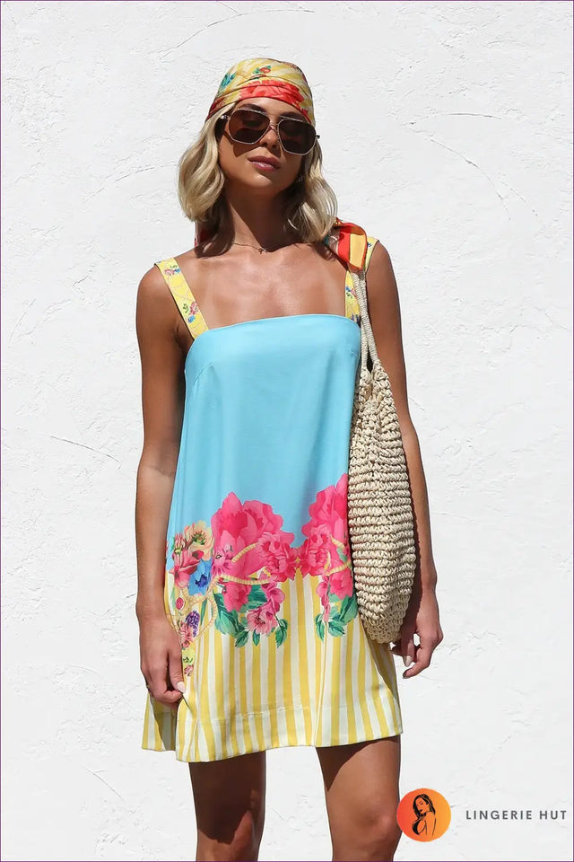 Striped A-Line Mini Dress - Summer Evenings Sorted