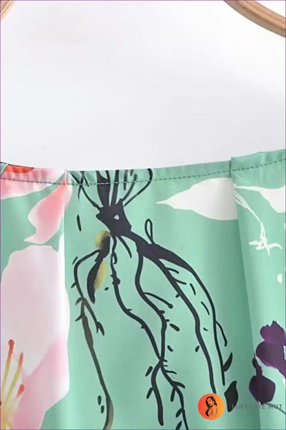 Mini Dress with Tie Sleeves - Garden Party Charm for A-line, Backless, Casual, Cutout,