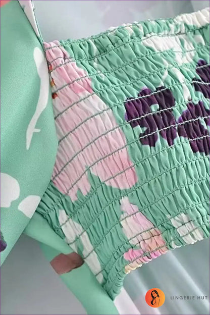 Mini Dress with Tie Sleeves - Garden Party Charm for A-line, Backless, Casual, Cutout,