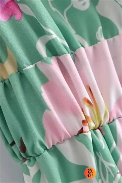 Mini Dress with Tie Sleeves - Garden Party Charm for A-line, Backless, Casual, Cutout,