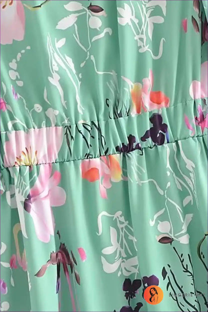 Mini Dress with Tie Sleeves - Garden Party Charm for A-line, Backless, Casual, Cutout,