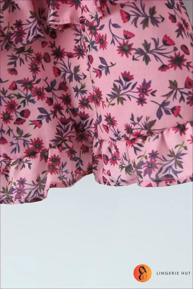 Floral Mini A-Line Dress with Ruffles - Effortless Glamour