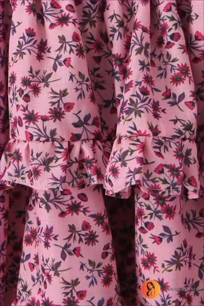 Mini Dress with Tiered Ruffles - Romantic Evenings for A-line, All Season, Casual, Date Night,