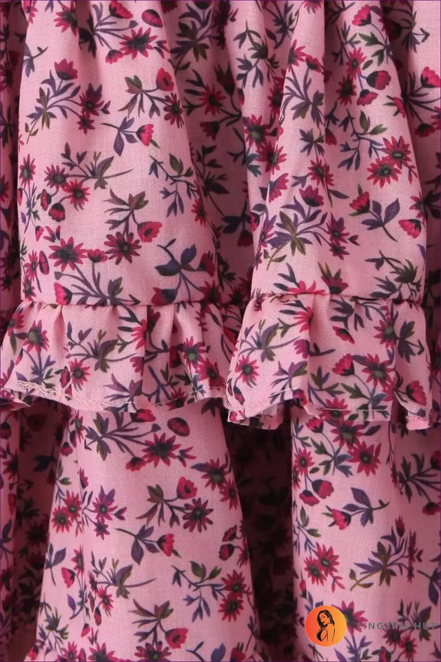 Floral Mini A-Line Dress with Ruffles - Effortless Glamour