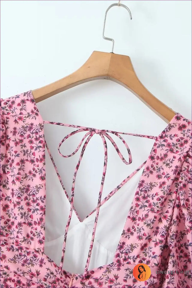 Floral Mini A-Line Dress with Ruffles - Effortless Glamour