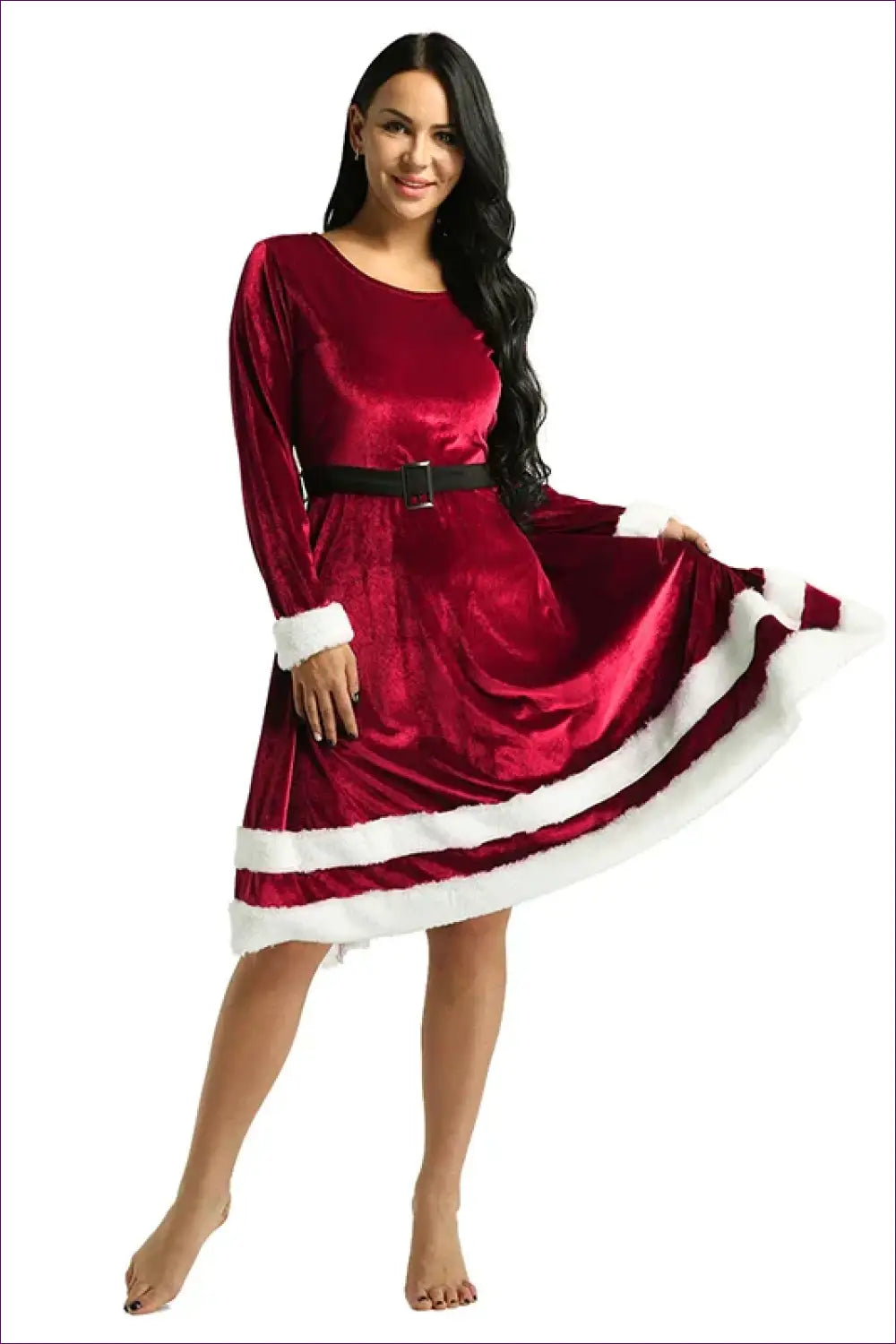 Mrs. Santa Velvet Costume Dress - Festive Glamour Unwrapped - Dresses - Lingerie Hut - Evening Wear • Formal