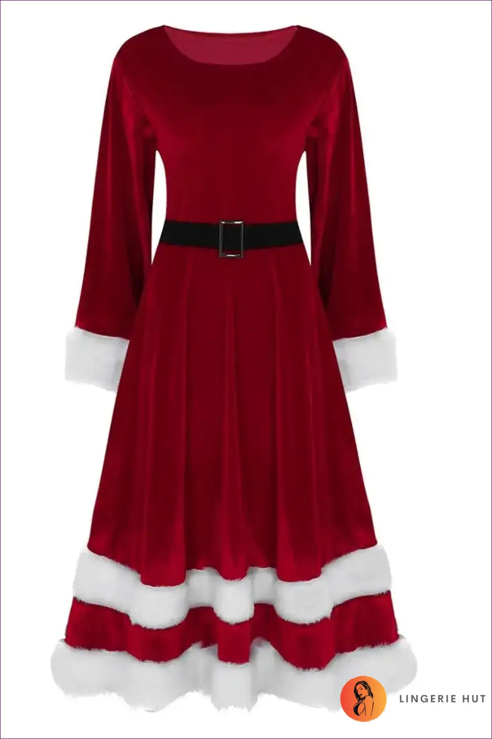 Mrs. Santa Velvet Costume Dress - Festive Glamour Unwrapped - Red / m - Dresses - Lingerie Hut - Evening Wear • Formal