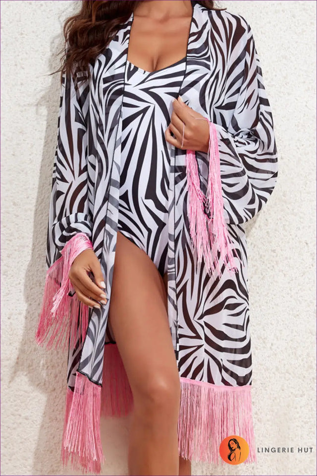 Multi Abstract Swirl-Print Swimsuit - Bold Poolside Statement