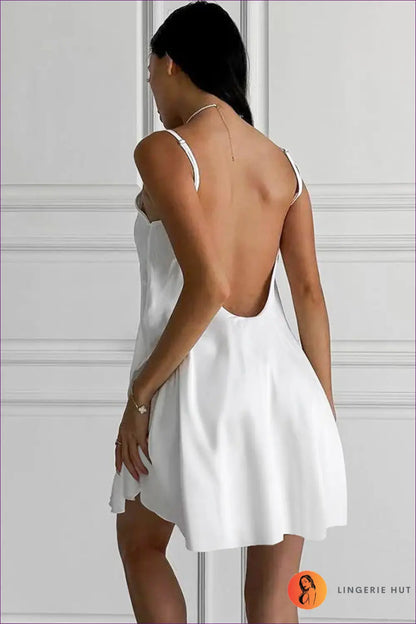 Nightdress with Backless Silhouette - Effortless Grace - just in • Lace • Mini • Night - Lingerie Hut