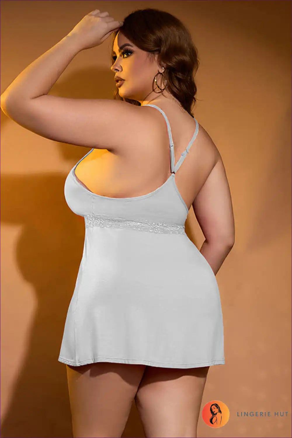 Nightdress with Sheer Lace Bodice - Effortless Lounge Mood for All Season, Boudoir, Casual, Floral,