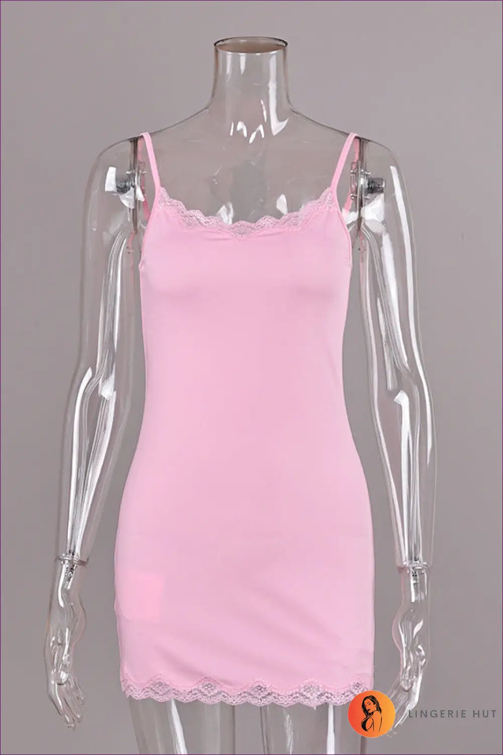 Nightdress with Signature Waist Detail - Everyday Radiance - s / Pink - just in • Lace • Mini • Night • Lingerie Hut