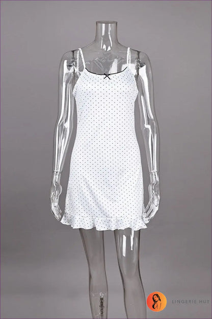 Nightdress with Signature Waist Detail - Soft Focus Charm - s / Polka Dot - Casual • Everyday • just in • Mini • Modest
