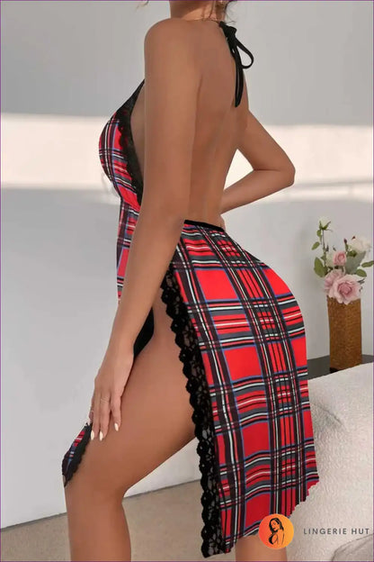 Nightgown with Deep v Lace and Slit - Evening Confidence Edit for Casual, just In, Lace, Mini, Night