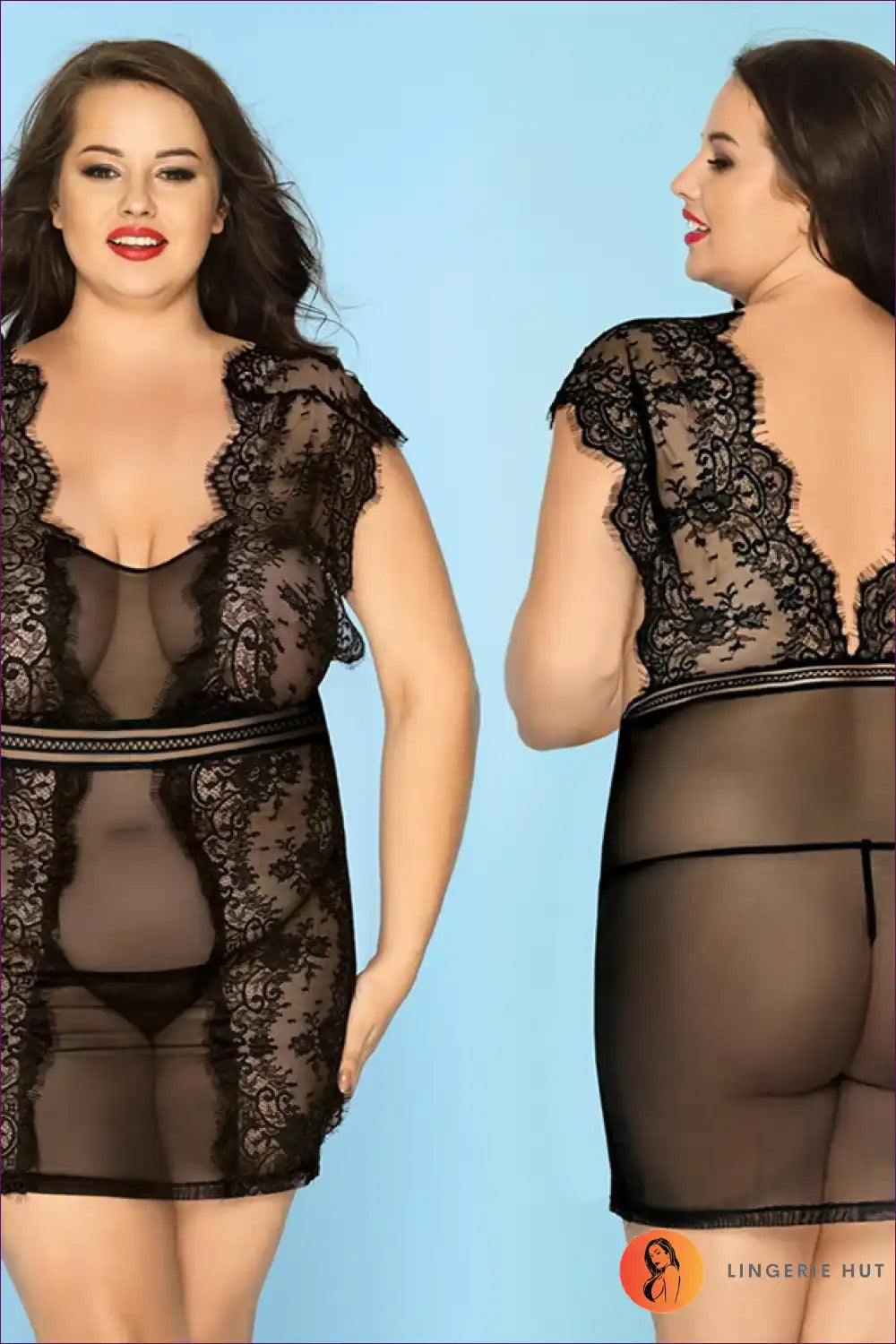 Nightgown Set with Lace Panels - Self-care Sunday for Boudoir, Halter, just In, Lace, Maxi