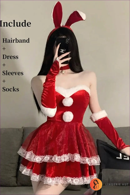 Nun Costume Dress with Cross Patch Cutout Bodice - Sinfully Sweet - Kytf335c100-red / s - Halloween • just in • Party