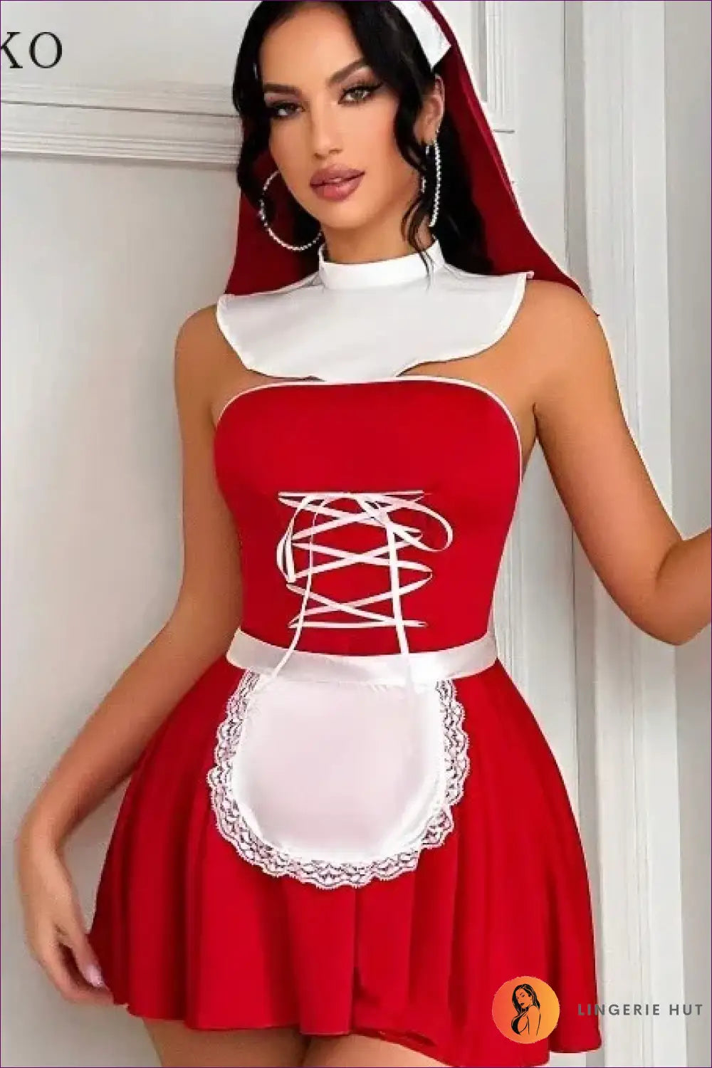 Nun Costume with Headpiece & Apron - Fantasy Roleplay Ready - Outfit Set - Apron • Cosplay • Costume • Fancy Dress