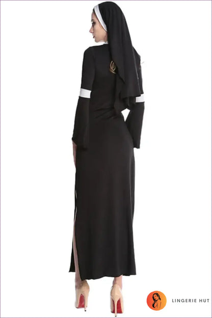 Nun Costume Robe with Side Slit - Night Ease - Clubwear • Halloween • just in • out - Lingerie Hut