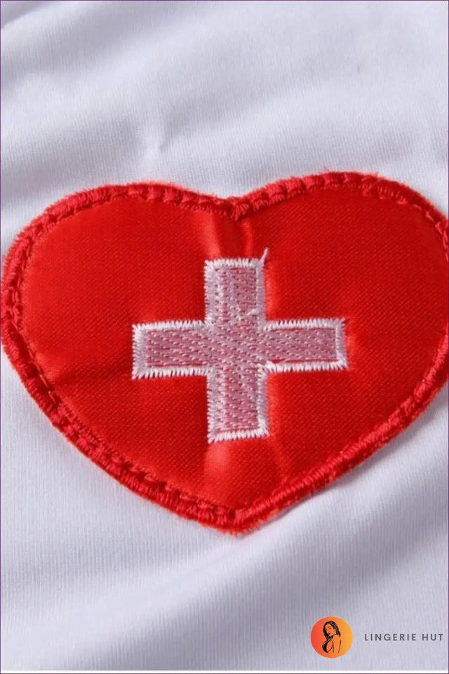 Nurse Costume with Button-Front Slit Hem - Bedside Confidence